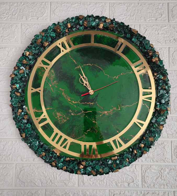 ساعت تمام رزینی قطر ۵۰ سانت ، قابل سفارش در سایز و رنگ بندی مختلف