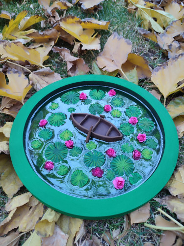 تابلو مرداب رزینی ، یک تابلو خاص که حس و حال طبیعت دارد با لبه ی 5 سانت